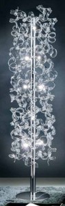 Luxus Designer LED Wohnzimmer Hotel Stehleuchte Silber Luxury Designer LED Living Room Hotel Floor Lamp Silver