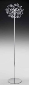 Luxus Designer LED Wohnzimmer Hotel Stehleuchte Silber Luxury Designer LED Living Room Hotel Floor Lamp Silver