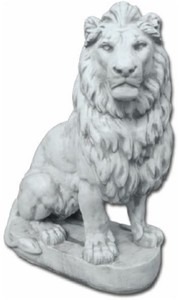 Casa Padrino luxury fiberglass decorative figure lion looks to the right gray 100 x 50 x H. 140 cm - Weatherproof Decoration Sculpture - Living Room Decoration - Garden Decoration Animal Figure