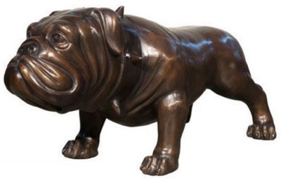 Casa Padrino escultura de decoración de bronce de lujo perro bulldog 81 x 43 x A. 38 cm - Figura de decoración de bronce - Accesorios de decoración de lujo