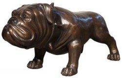 Casa Padrino escultura de decoración de bronce de lujo perro bulldog 81 x 43 x A. 38 cm - Figura de decoración de bronce - Accesorios de decoración de lujo
