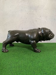 Casa Padrino escultura de decoración de bronce de lujo perro bulldog 81 x 43 x A. 38 cm - Figura de decoración de bronce - Accesorios de decoración de lujo