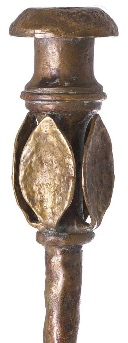 Casa Padrino luxury candle holder vintage brass 15 x 14.5 x H. 55 cm - Brass candlestick - Hotel & Restaurant Decoration Accessories - Luxury Quality