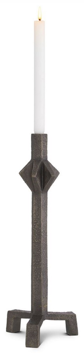 Casa Padrino portavela de lujo bronce 18,5 x 16,5 x A. 50 cm - Portavela de latón - Accesorios de decoración para hoteles y restaurantes - Calidad de lujo
