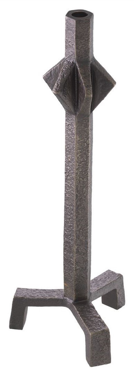 Casa Padrino portavela de lujo bronce 18,5 x 16,5 x A. 50 cm - Portavela de latón - Accesorios de decoración para hoteles y restaurantes - Calidad de lujo