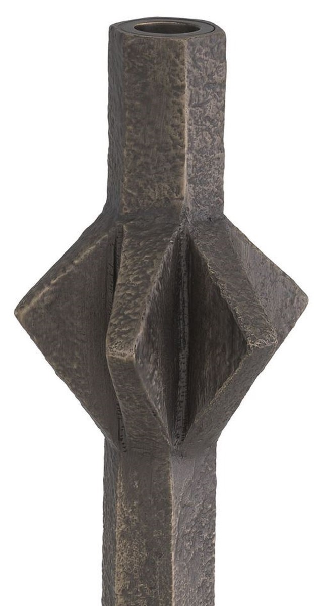 Casa Padrino portavela de lujo bronce 18,5 x 16,5 x A. 50 cm - Portavela de latón - Accesorios de decoración para hoteles y restaurantes - Calidad de lujo