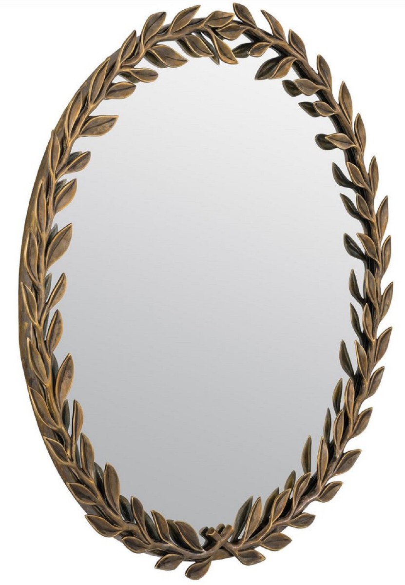 Casa Padrino luxury mirror vintage brass Ø 68.5 cm - Round wall mirror - Luxury Furniture - Luxury Collection