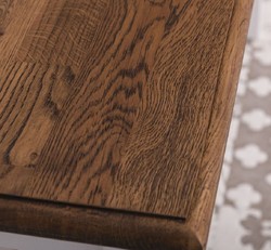 Casa Padrino country style dining table dark brown / white 140 x 70 x H. 78 cm - Solid wood kitchen table - Country style dining room furniture