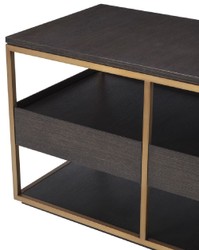 Casa Padrino luxury TV cabinet mocha / brass 180 x 55 x H. 61 cm - Solid wood sideboard with 3 drawers - Living room furniture - Hotel Furniture - Luxury Collection