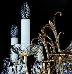 Casa Padrino applique murale baroque de luxe en cristal baroque or 39 x 19 x H. 60 cm - Magnifique applique murale avec verre en cristal de Bohême - Noble & Magnifique