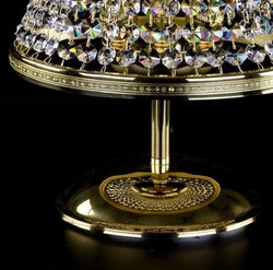 Luxus Barock Kristall Tischleuchte Gold Luxury Baroque Crystal Table Lamp Gold