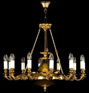 Casa Padrino luxury baroque brass chandelier gold Ø 72 x H. 58 cm - Hotel & Restaurant Chandelier - Noble & Magnificent
