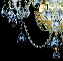 Casa Padrino applique murale baroque de luxe en cristal baroque or 51 x 32 x H. 56 cm - Magnifique applique murale avec verre en cristal de Bohême - Noble & Magnifique