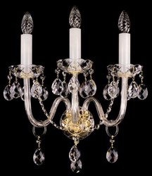 Casa Padrino applique murale baroque de luxe en cristal baroque or 36 x 23 x H. 46 cm - Magnifique applique murale avec verre en cristal de Bohême - Noble & Magnifique
