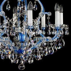 Luxus Barock Wohnzimmer Hotel Restaurant Kristall Kronleuchter Blau Luxury Baroque Living Room Hotel Restaurant Crystal Chandelier Blue