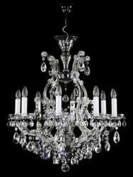 Casa Padrino luxury baroque chandelier black Ø 73 x H. 79 cm - Magnificent chandelier with Bohemian crystal glass - Hotel & Restaurant Chandelier
