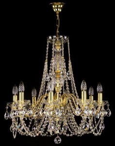 Casa Padrino luxury baroque chandelier gold Ø 63 x H. 64 cm - Magnificent chandelier with Bohemian crystal glass - Noble & Magnificent
