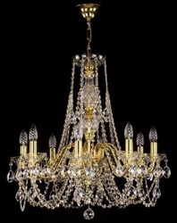 Casa Padrino luxury baroque chandelier gold Ø 63 x H. 64 cm - Magnificent chandelier with Bohemian crystal glass - Noble & Magnificent

