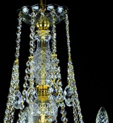 Casa Padrino luxury baroque chandelier gold Ø 63 x H. 64 cm - Magnificent chandelier with Bohemian crystal glass - Noble & Magnificent
