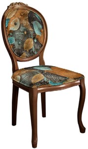 Barock Esszimmerstuhl Küchenstuhl Mehrfarbig Braun Baroque Dining Chair Kitchen Chair Multicolore Brown