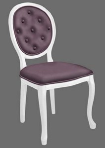 Barock Esszimmerstuhl Küchenstuhl Lila Weiß Baroque Dining Chair Kitchen Chair Purple White
