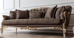 Luxus Barock Antik Stil Massivholz Wohnzimmer Sofa Luxury Baroque Antique Style Solid Wood Living Room Sofa