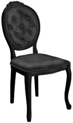 Casa Padrino ensemble de chaises de salle à manger baroques noir - 6 Chaises de cuisine fait main de style baroque - Mobilier de salle à manger baroque