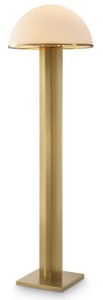 Luxus Designer Metall Stehleuchte mit Marmorsockel Antik Messingfarben Weiß Luxury Designer Metal Floor Lamp with Marble Base Antique Brass White