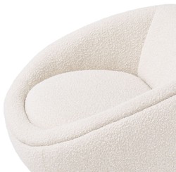 Casa Padrino luxury swivel armchair cream / brass 100 x 102 x H. 68 cm - Modern living room armchair - Luxury living room furniture