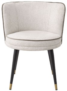 Casa Padrino Luxury Dining Chair White / Gray / Black / Brass 62 x 62 x H. 76 cm - Swivel Kitchen Chair - Swivel Chair - Vintage Retro Chair - Dining Room Furniture