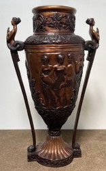 Casa Padrino luxury baroque bronze decorative vase ladies 69 x 43 x H. 114 cm - Baroque planter - Baroque flowerpot - Noble & Magnificent