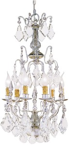 Luxus Barock Kristall Kronleuchter Silber Gold Luxury Baroque Crystal Chandelier Silver Gold