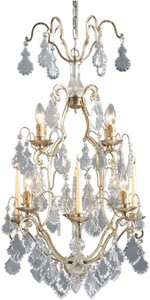 Luxus Barock Kristall Kronleuchter Silber Luxury Baroque Crystal Chandelier Silver