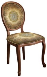 Casa Padrino ensemble de chaises de salle à manger baroques multicolore / marron - 6 Chaises de cuisine en bois massif fait main de style baroque - Mobilier de salle à manger baroque