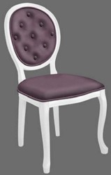 Casa Padrino baroque dining chair set purple / white - 6 Handmade kitchen chairs in baroque style - Baroque dining room furniture