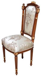 Casa Padrino baroque dining chair cream / brown / gold - Handmade antique style chair - Dining room furniture in baroque style