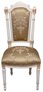 Casa Padrino baroque dining chair gold / cream / gold - Handmade antique style chair - Dining room furniture in baroque style