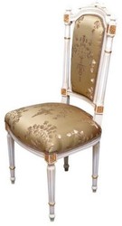 Casa Padrino sedia da pranzo barocco oro / crema / oro - Sedia fatto a mano in stile antico - Mobile da pranzo in stile barocco