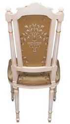 Casa Padrino sedia da pranzo barocco oro / crema / oro - Sedia fatto a mano in stile antico - Mobile da pranzo in stile barocco