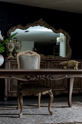 Casa Padrino buffet baroque de luxe avec 4 portes marron - Magnifique armoire en bois massif - Meuble baroque - Noble & Magnifique