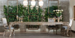 Luxus Barock Esszimmer Set Esstisch und 8 Stühle Luxury Baroque Dining Room Set Dining Table and 8 Chairs