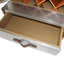 Luxus Aluminium Koffer Weinschrank Barschrank Silber Braun Luxury Aluminum Suitcase Wine Cabinet Bar Cabinet Silver Brown
