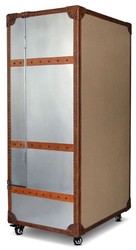 Luxus Aluminium Koffer Weinschrank Barschrank Silber Braun Luxury Aluminum Suitcase Wine Cabinet Bar Cabinet Silver Brown