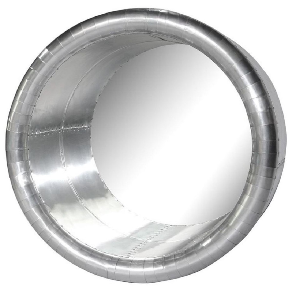 Runder Aluminium Flugzeug Flieger Aviator Spiegel Silber Round Aluminum Airplane Aviator Mirror Silver