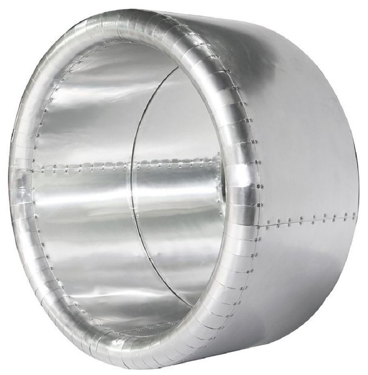 Runder Aluminium Flugzeug Flieger Aviator Spiegel Silber Round Aluminum Airplane Aviator Mirror Silver