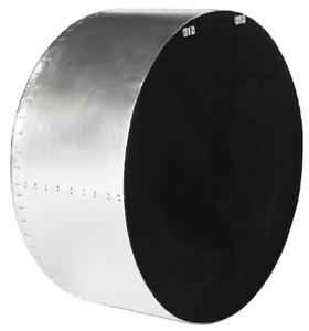 Casa Padrino Vintage Aviator Spiegel Silber Ø 74 cm - Runder Aluminium Flugzeug Design Wandspiegel - Aluminium Flugzeug Möbel