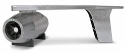 Casa Padrino bureau aviateur vintage argent 230 x 120 x H. 80 cm - Table de bureau design avion en aluminium - Mobilier de bureau avion en aluminium