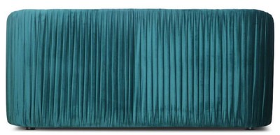 Casa Padrino Art Deco Samt Sofa Grünblau / Gold 180 x 78 x H. 80 cm - Wohnzimmer Sofa - Art Deco Wohnzimmer Möbel
