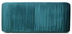 Casa Padrino sofá Art Deco de terciopelo verde azul / oro 180 x 78 x A. 80 cm - Sofá de Salón - Muebles de Salón Art Deco
