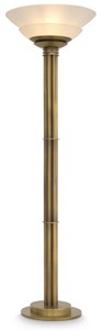 Luxus Designer Metall Stehleuchte Antik Messingfarben Weiß Luxury Designer Metal Floor Lamp Antique Brass White